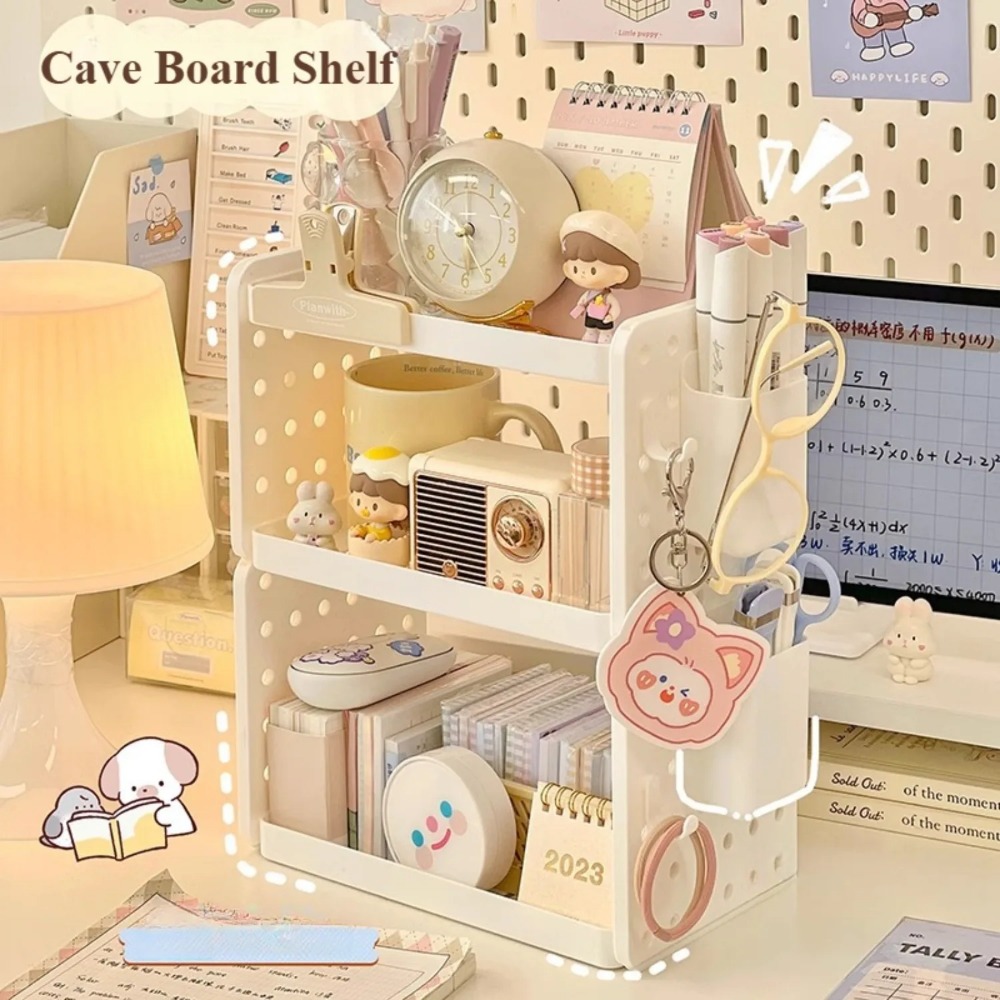 Tech Accessories For Office Desk - منظم مكتب ثلاثي الطبقات، رف تخزين