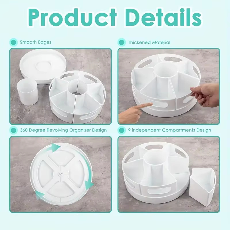 360 °   منظم مكتب دوار مع 7 صن - مراجعة Tech Accessories For Office Desk وسعره