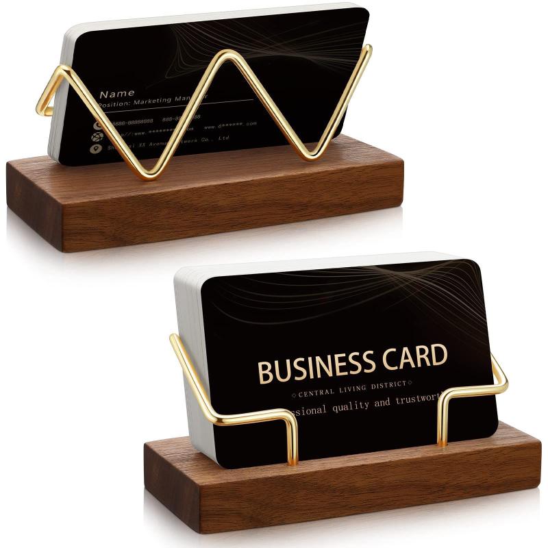 【A8】حامل بطاقات عمل خشبي، منظم - مراجعة Tech Accessories For Office Desk وسعره