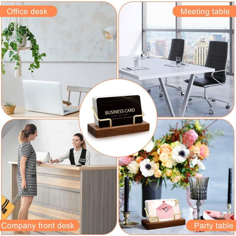 【A8】حامل بطاقات عمل خشبي، منظم - مراجعة Tech Accessories For Office Desk وسعره