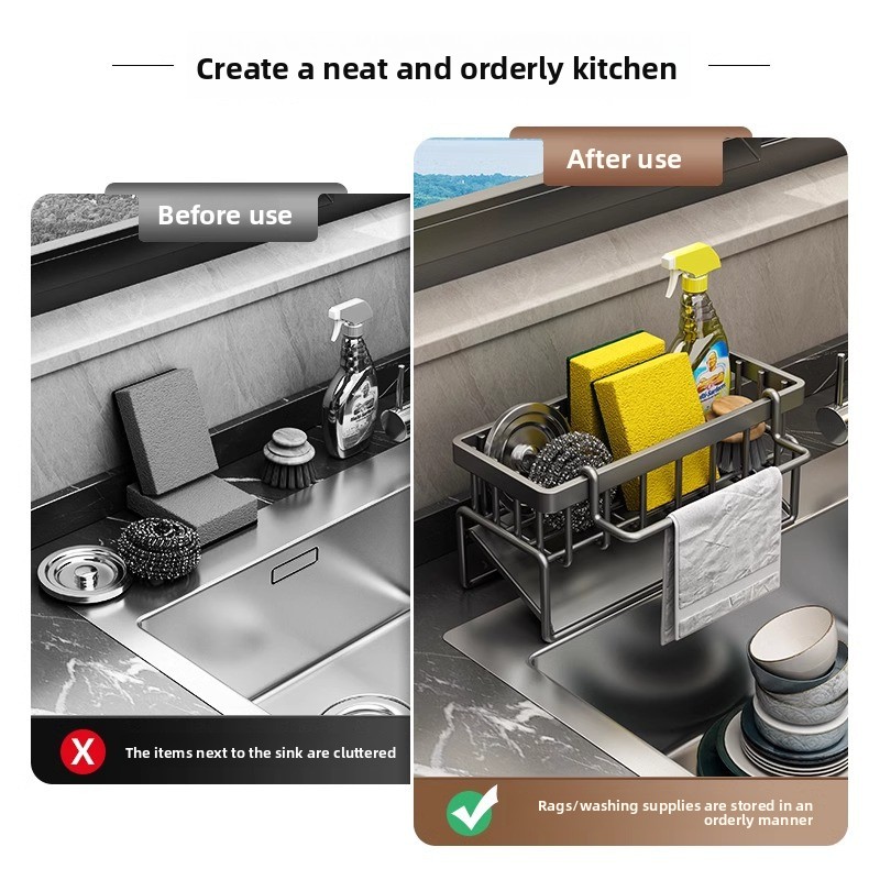 رف توابل مدمج يثبت على الحنفية - مراجعة Tech Accessories Organizer وسعره