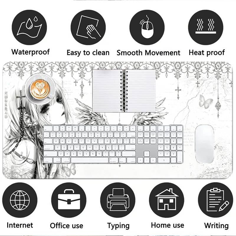 لوحة ماوس جلدية سوداء وبيضاء ب - مراجعة Tech Accessories For Office Desk وسعره
